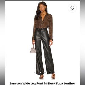 Revolve Dawson Wide Leg Pant Faux Leather